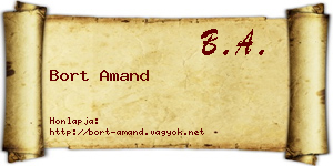 Bort Amand névjegykártya